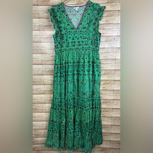 Sundance Mystic Mosaics Green Sleeveless Dress Sz Med